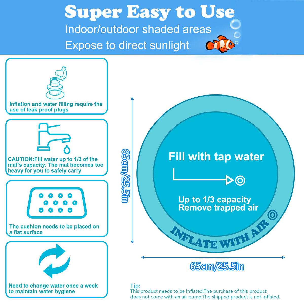 Water Sensory Playmat For Cats Thickened Upgraded Cat Dog Toys