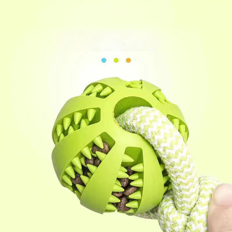 Dog Toys Treat Balls Interactive Hemp Rope Rubber Leaking For Small