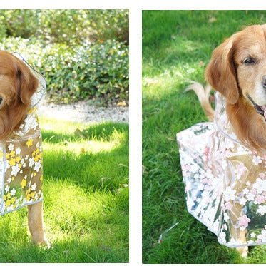 Pet It Tpu Floral Dog Cloak Raincoat Corgi Medium-sized Universal