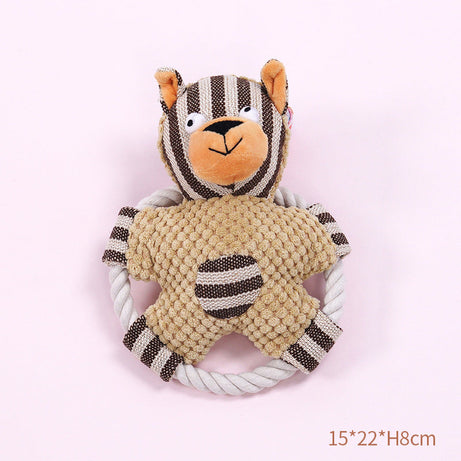 Pet Cotton Rope Toy Dog Sound Canvas Molar Teeth Cleaner