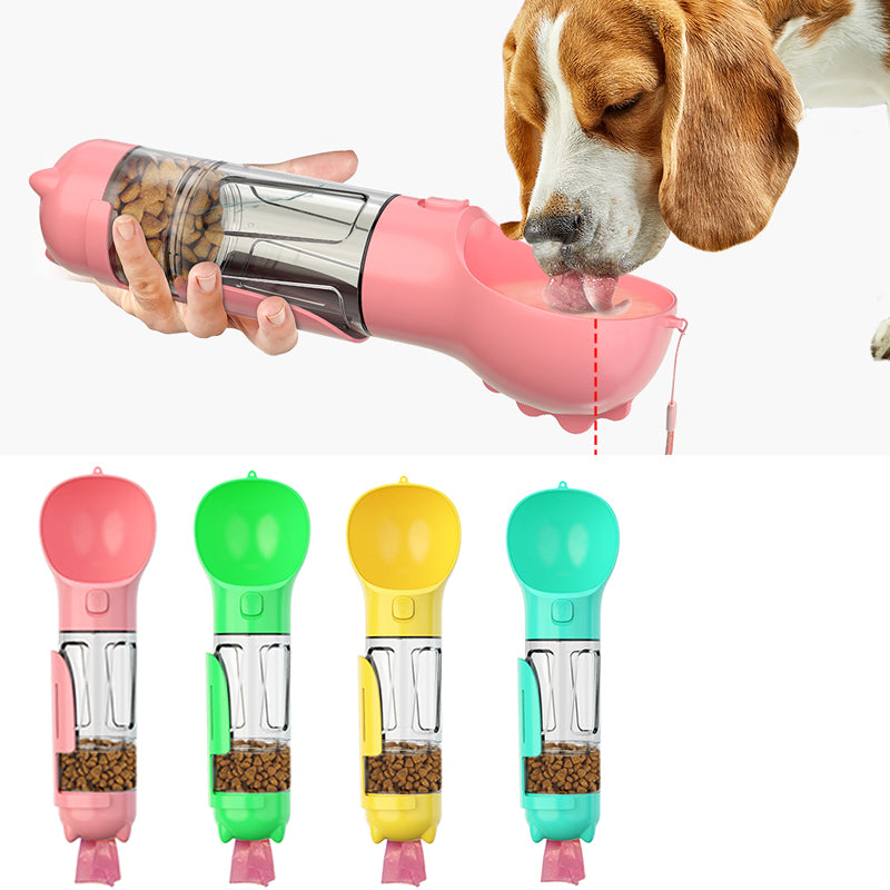 300 500ml Portable Multifunction Dog Water Bottle Food Feeder