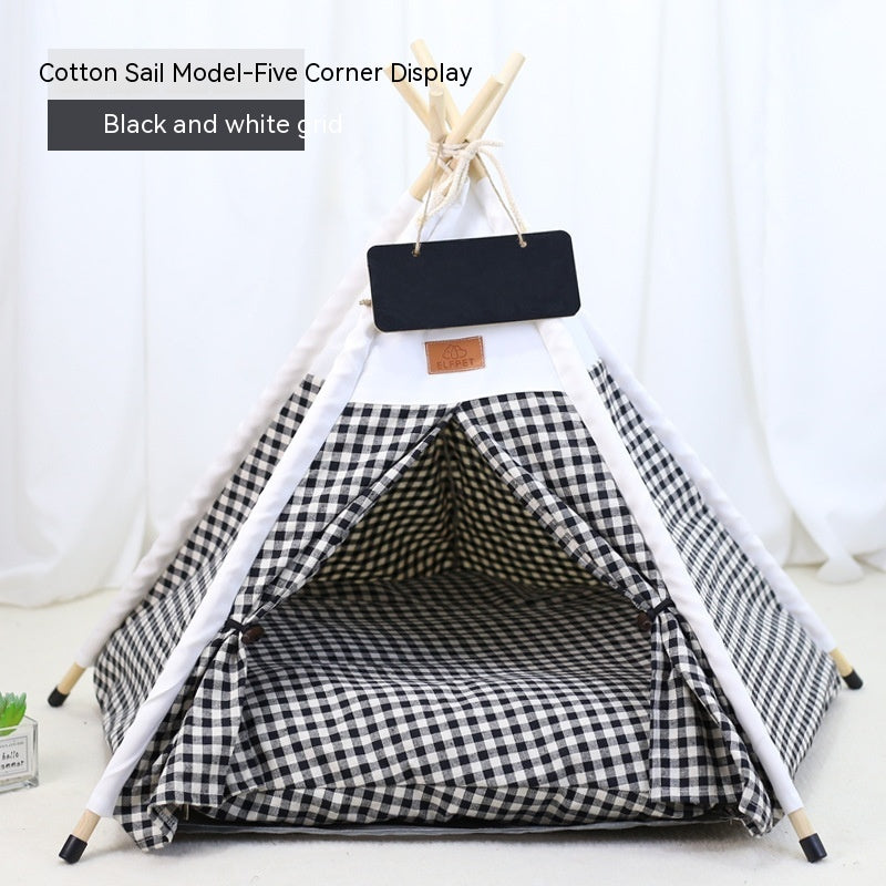 Pet Tent Cat House Removable And Washable Kennel Villa