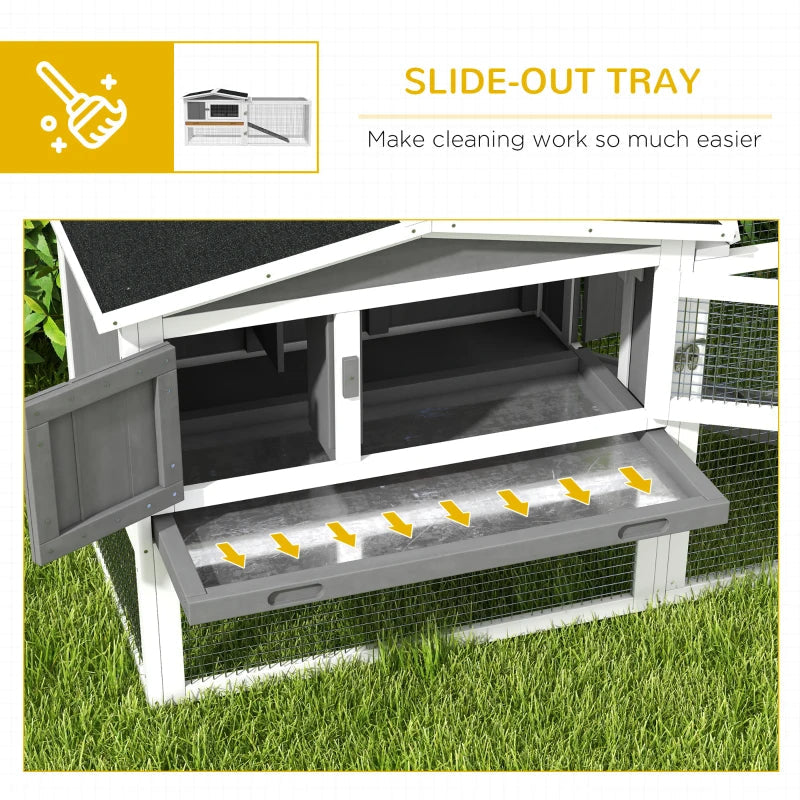 Hutch 2-story Bunny Cage Guinea Pig Indoor Outdoor Small Animal