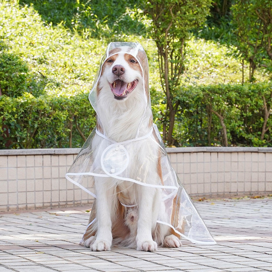 Clear Raincoat For Small Medium Dogs Pet Waterproof Clothes