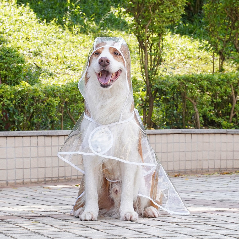 Clear Raincoat For Small Medium Dogs Pet Waterproof Clothes