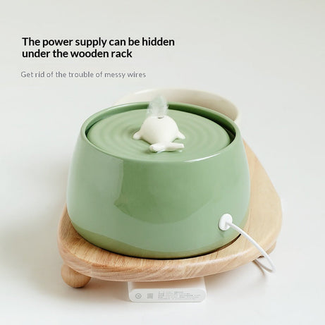 Ceramic Automatic Recirculating Filter Water Dispenser Cat Bowl