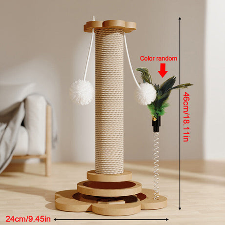 Large Tall Cat Scratching Post Strong Natural Sisal Pole Heavy Duty