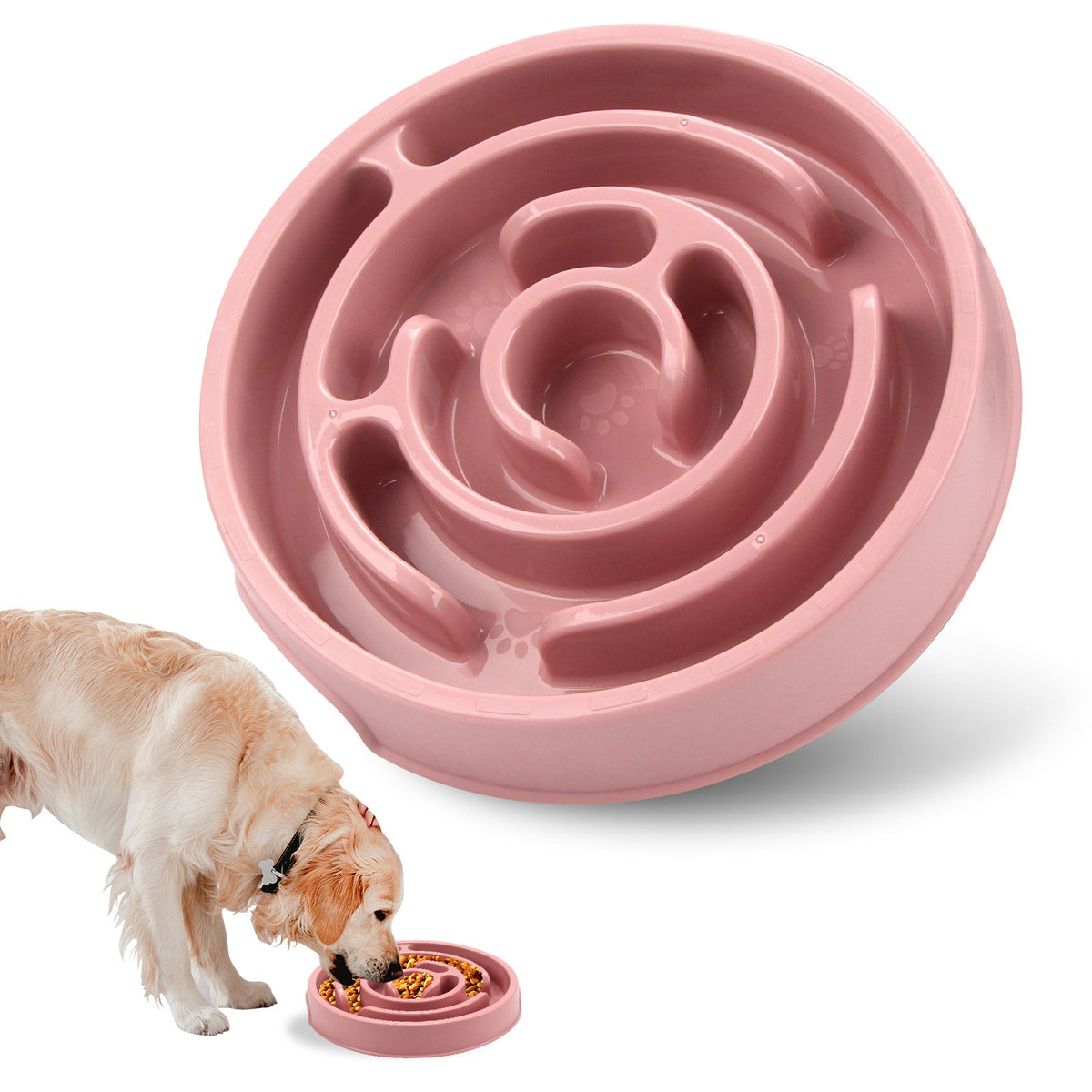Slow Feeder Dog Bowls Silicone Puzzle Bowl For Healthy Eating Puppy