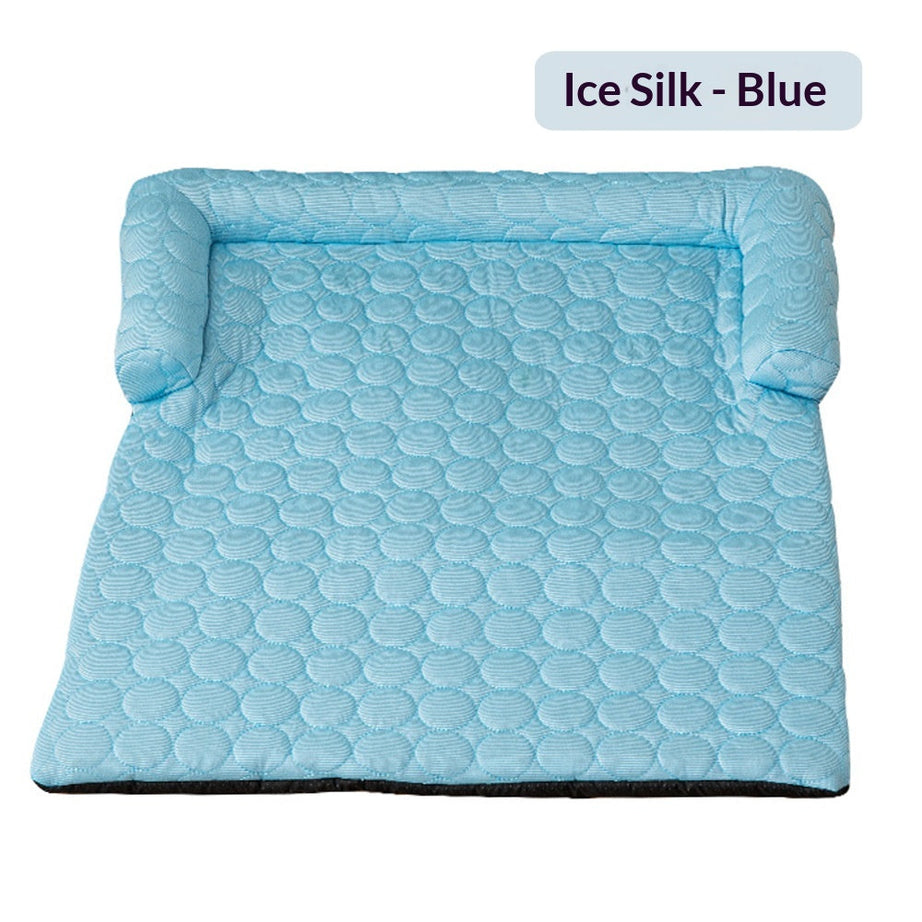 Bed Pet Cooling Mat Dog House Crate Cat Ice Silk Sleeping