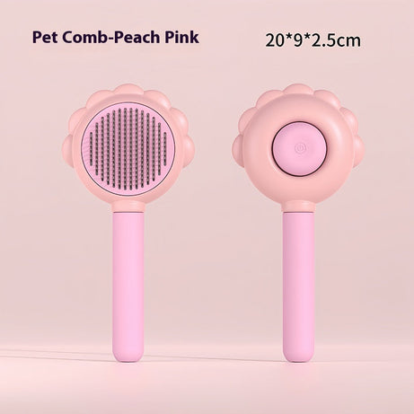 2-in-1 Self Cleaning Dog Brush Comb With Spray Pets Grooming Hair