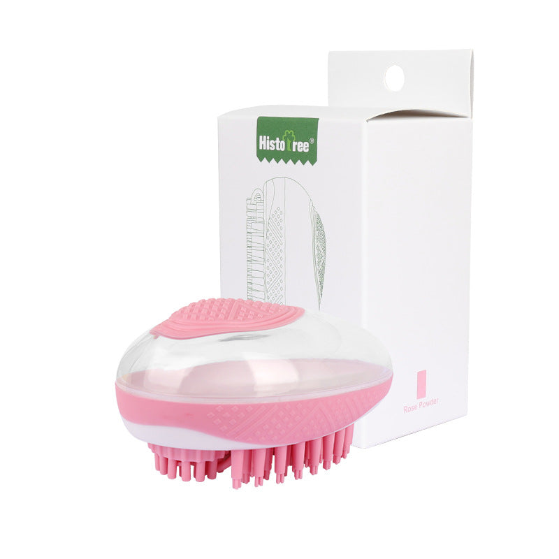 Dog Cat Bath Brush 2-in-1 Pet Spa Massage Comb Soft Silicone Pets