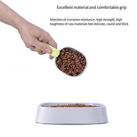 Pet Food Scoop With Ergonomic Bag Clip Handle For Cats Puppies