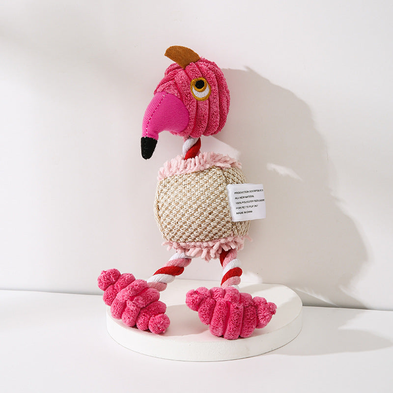 Pet Toy Donkey Shape Corduroy Chew For Dogs Puppy Squeaker Squeaky