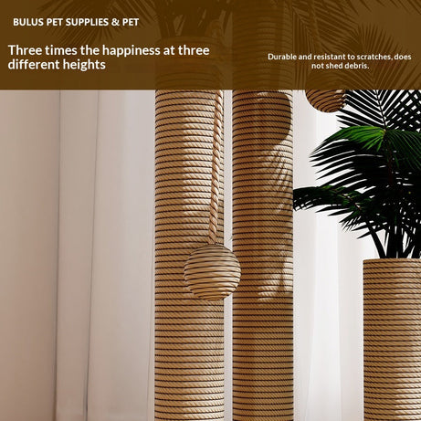 Cat Scratching Post Climbing Frame Hemp Rope Board Vertical