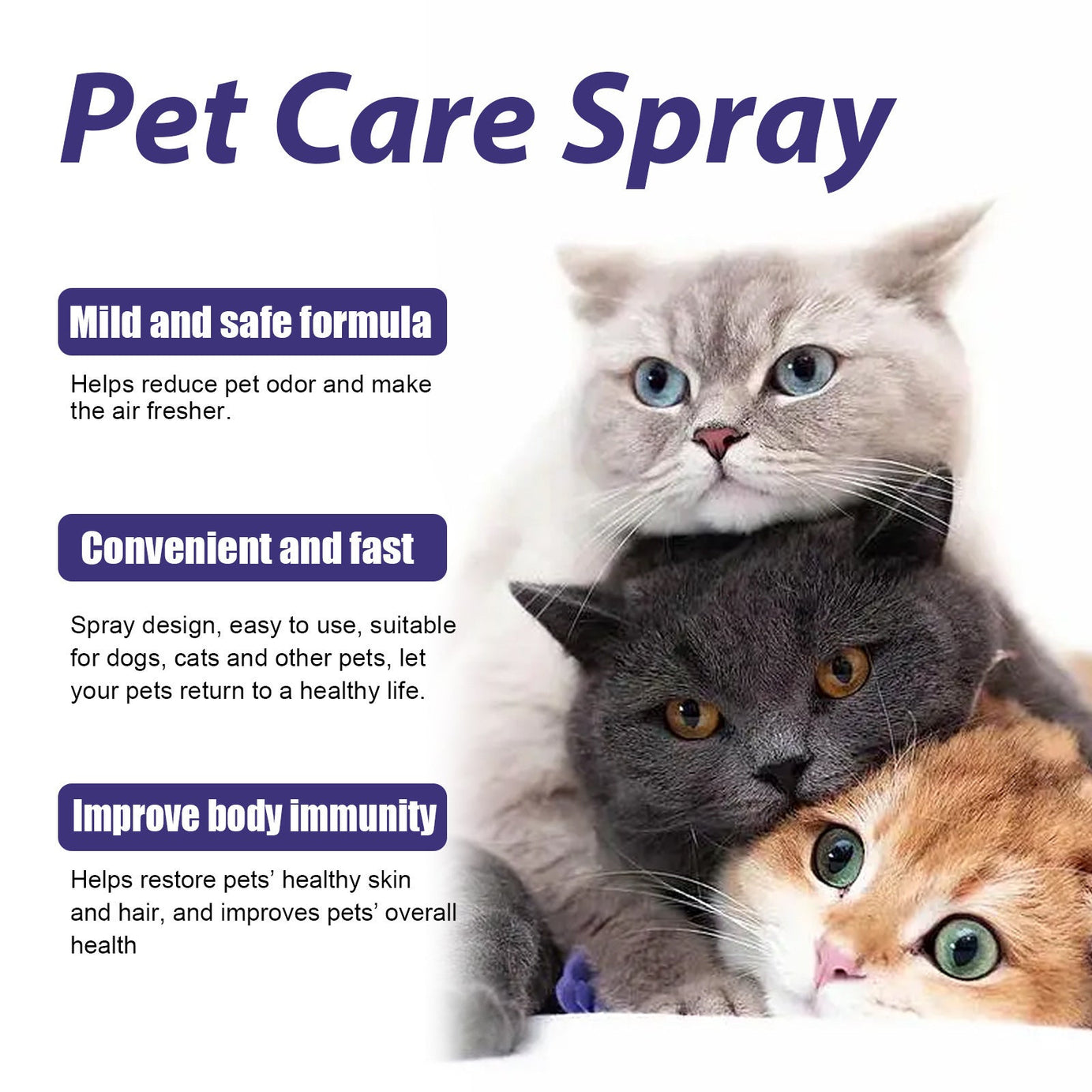 Yegbong Pet Care Spray Pet Cat And Dog Skin Wound Itch Repair