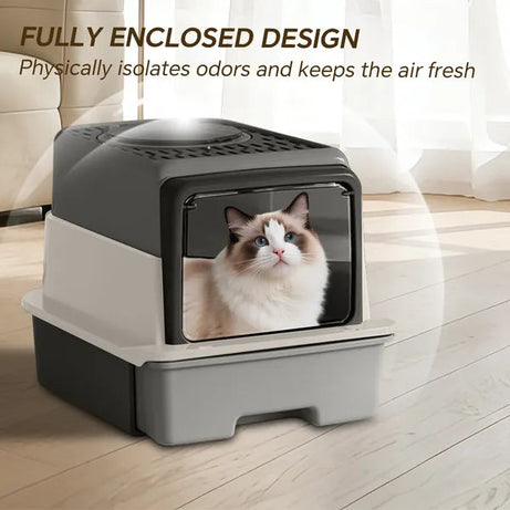 2026 Top-rated Cat Litter Box Pull-out Drawer No Scoop Needed Fits