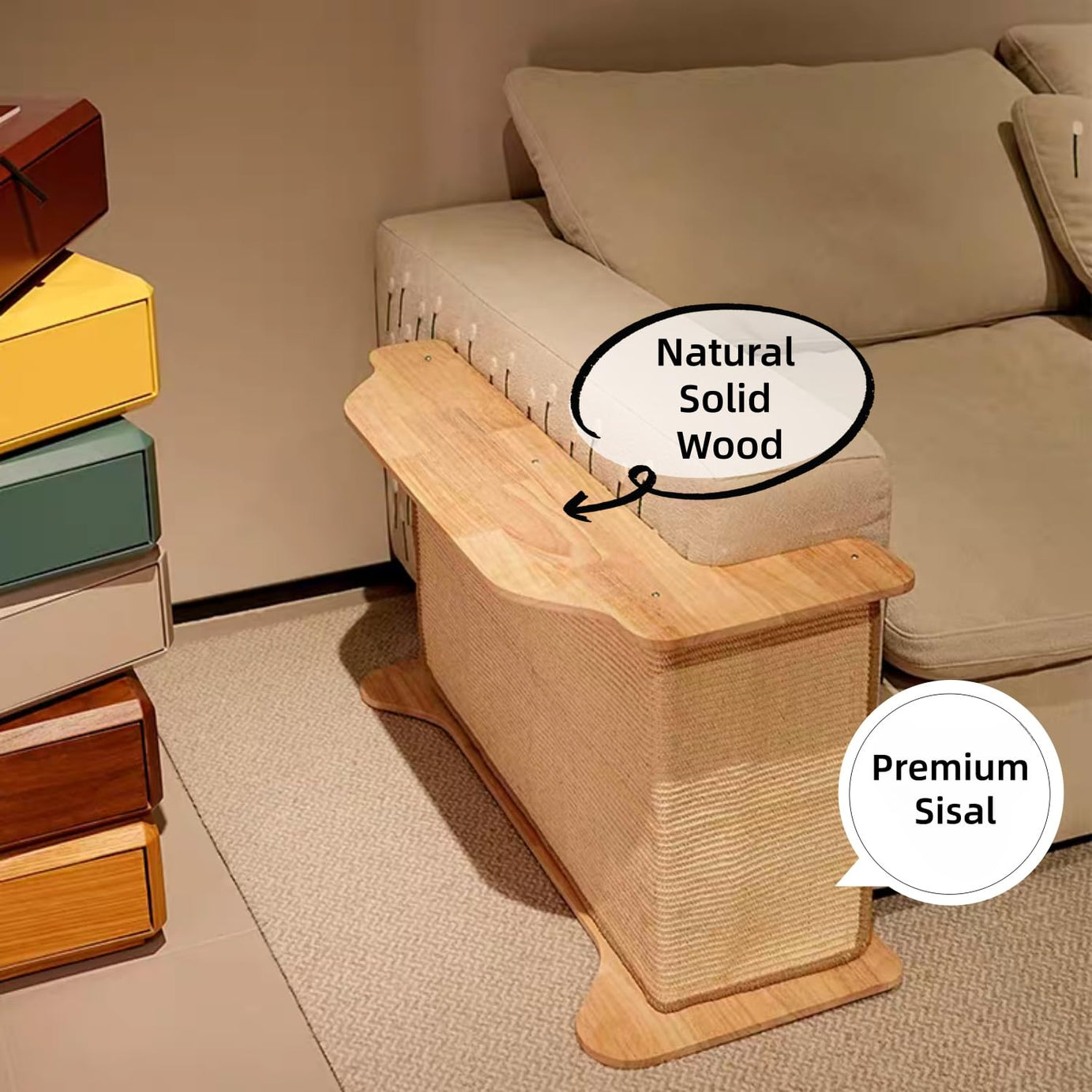 Shaped Sofa Couch Corner Cat Scratching Post Sisal Scratch Pad Mat