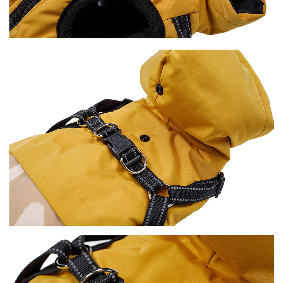 Strap Traction Raincoat For Small And Medium-sized Dogs