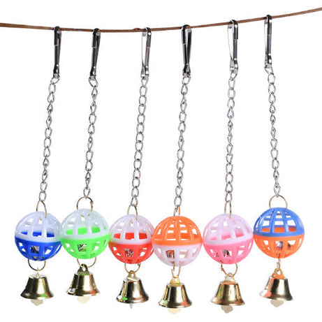 Bird Toy With Bells Two-tone Bell Pendant Parrot Sound Making