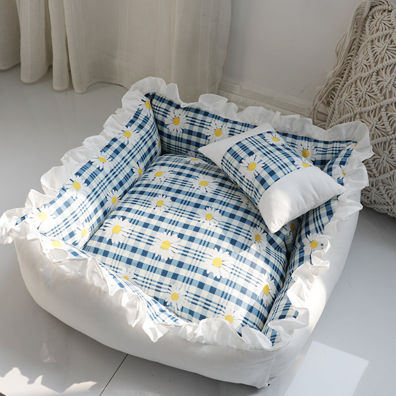 Super Comfy Princess Dog Bed Sofa Pet Kennel House Mat For Small