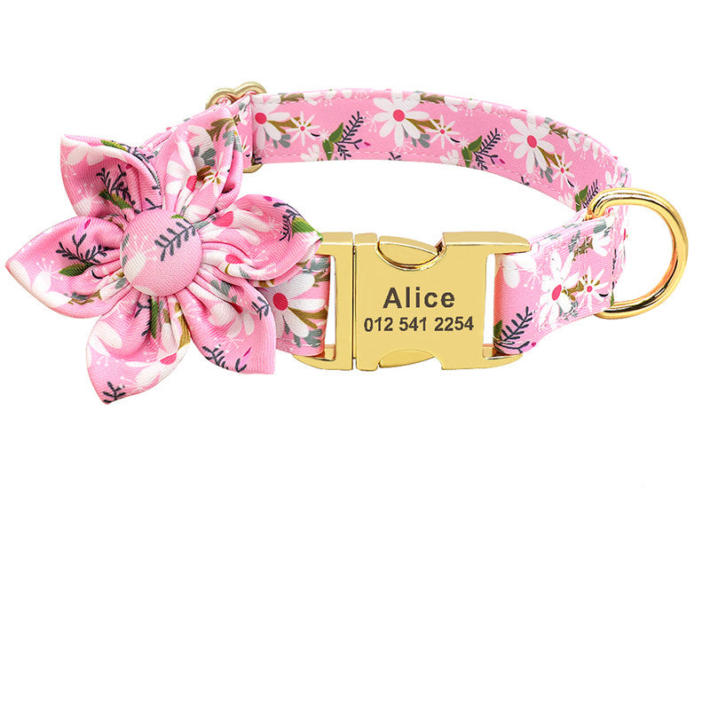 Fashion Printed Dog Collar Personalized Nylon Custom Pet Puppy Cat
