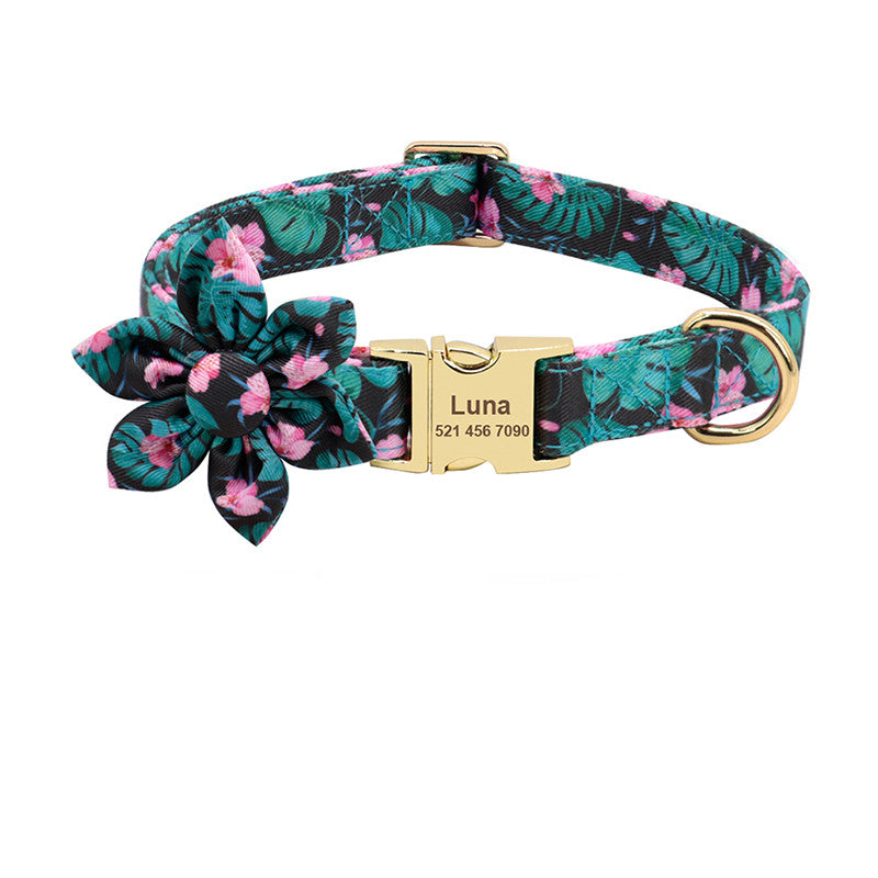 Fashion Printed Dog Collar Personalized Nylon Custom Pet Puppy Cat