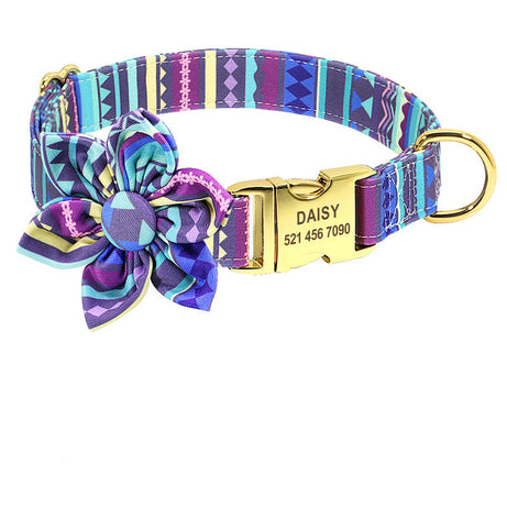 Fashion Printed Dog Collar Personalized Nylon Custom Pet Puppy Cat