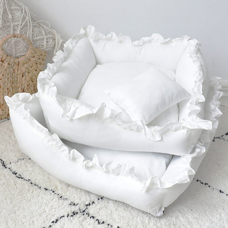 Super Comfy Princess Dog Bed Sofa Pet Kennel House Mat For Small