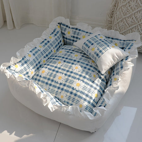 Super Comfy Princess Dog Bed Sofa Pet Kennel House Mat For Small