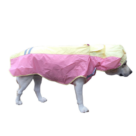 Big Dog Cloak Raincoat With Reflective Strips Husky Pug Pet