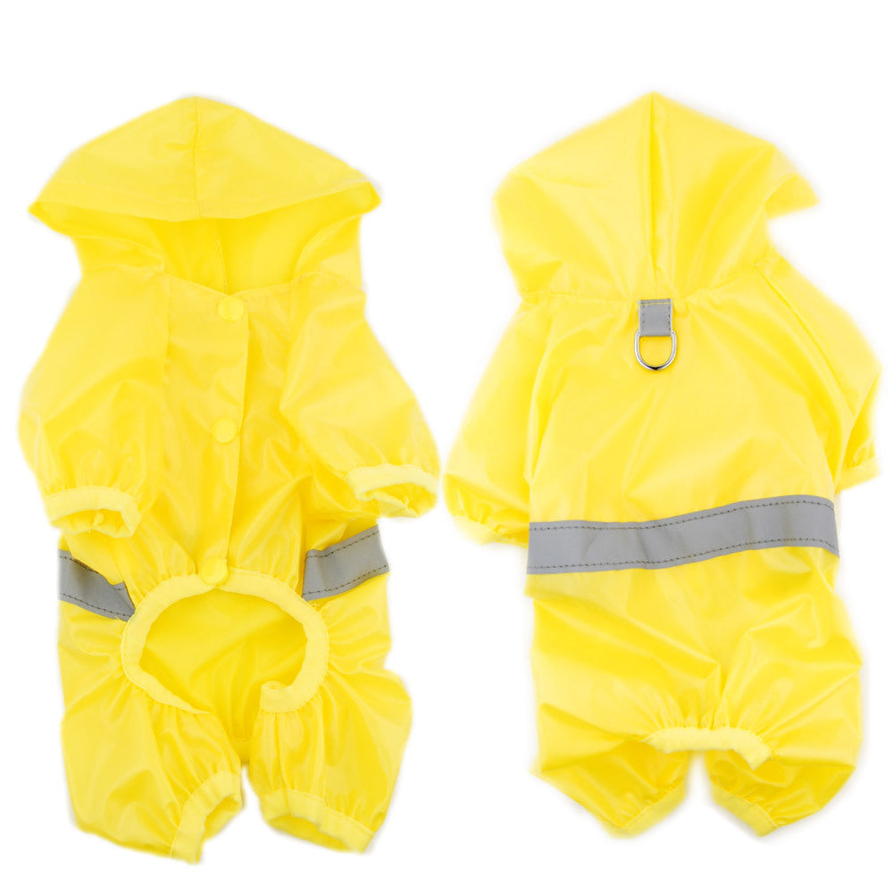 Pet Waterproof Raincoat Reflective Double Breathable Boxer Jumpsuit