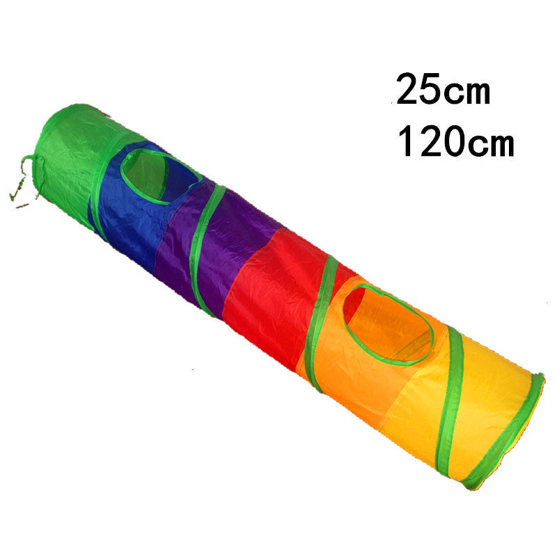 Rainbow Cat Tunnel Color Climbing Frame Litter