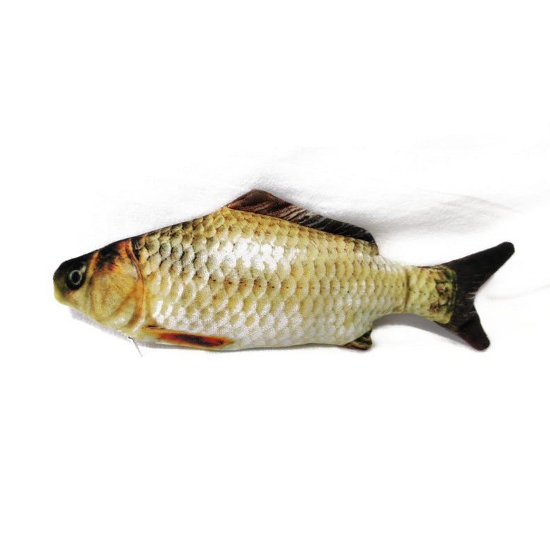 Fish Plush Catnip Pet Toy That Emulates The Beating