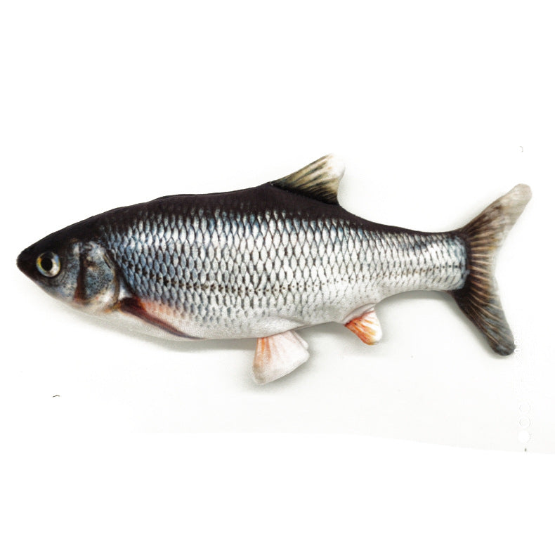 Fish Plush Catnip Pet Toy That Emulates The Beating