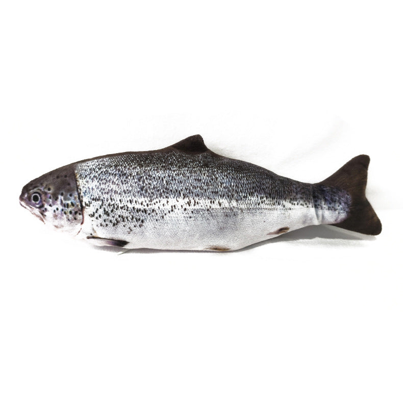 Fish Plush Catnip Pet Toy That Emulates The Beating