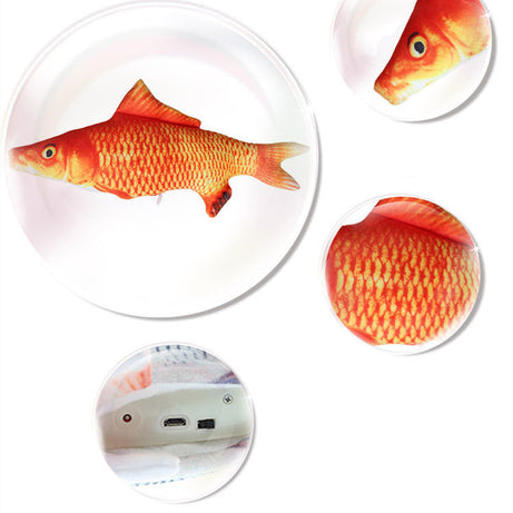 Fish Plush Catnip Pet Toy That Emulates The Beating