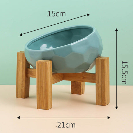 Pet Supplies Bowl Ceramic Cat Dog Oblique Mouth