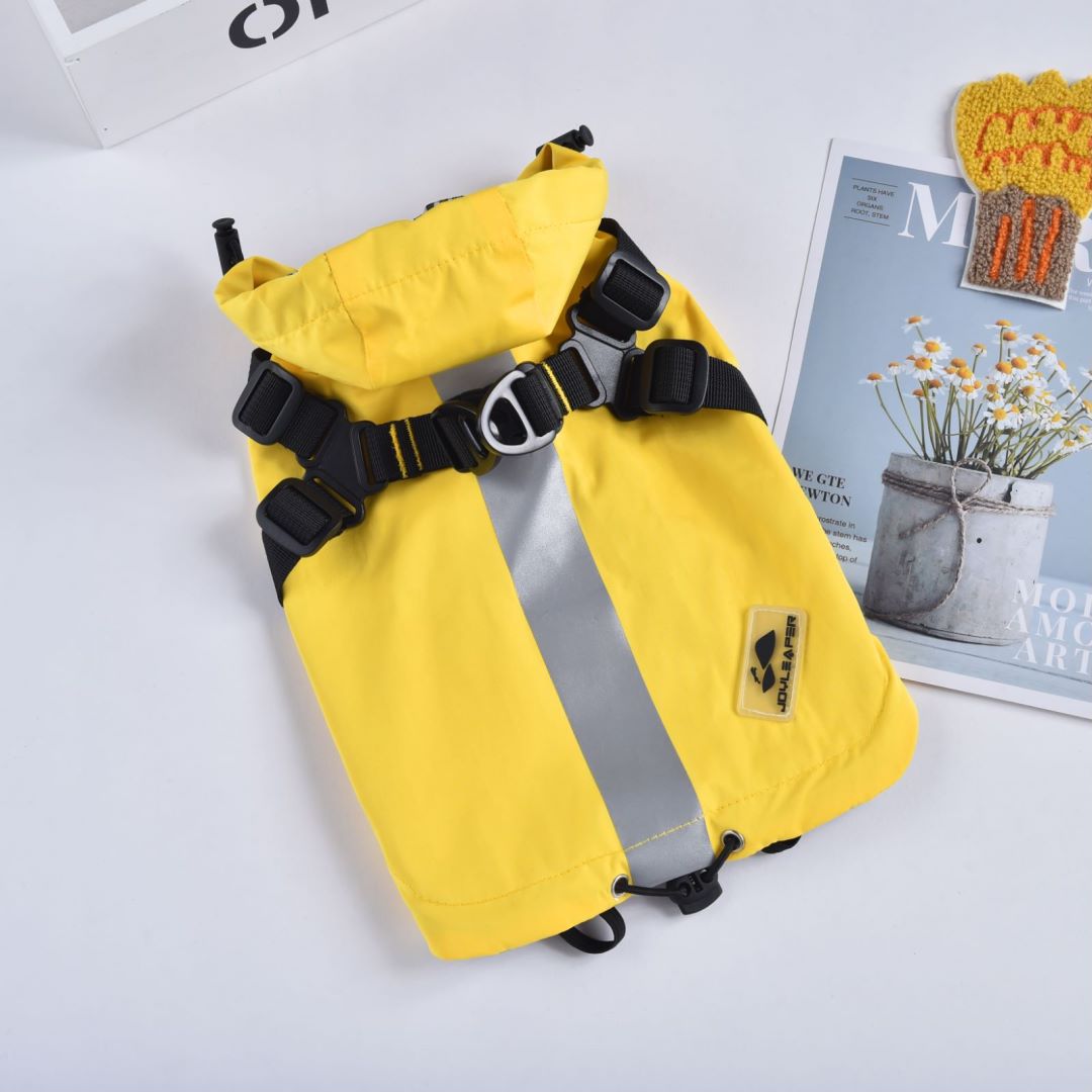Raincoat Windbreaker Pet Chest Back Waterproof Snowproof Pet Dog