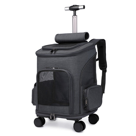 Portable Folding Trolley Pet Backpack Traveling Cat With Universal