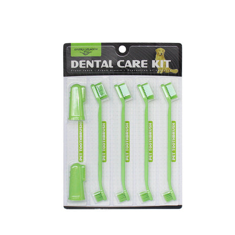 Two-headed Pet Cat Cleaning Toothbrush
