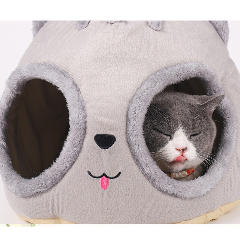 Winter Warm Pet Dog Bed Kennel Cat House Sleeping Bag Cartoon Puppy