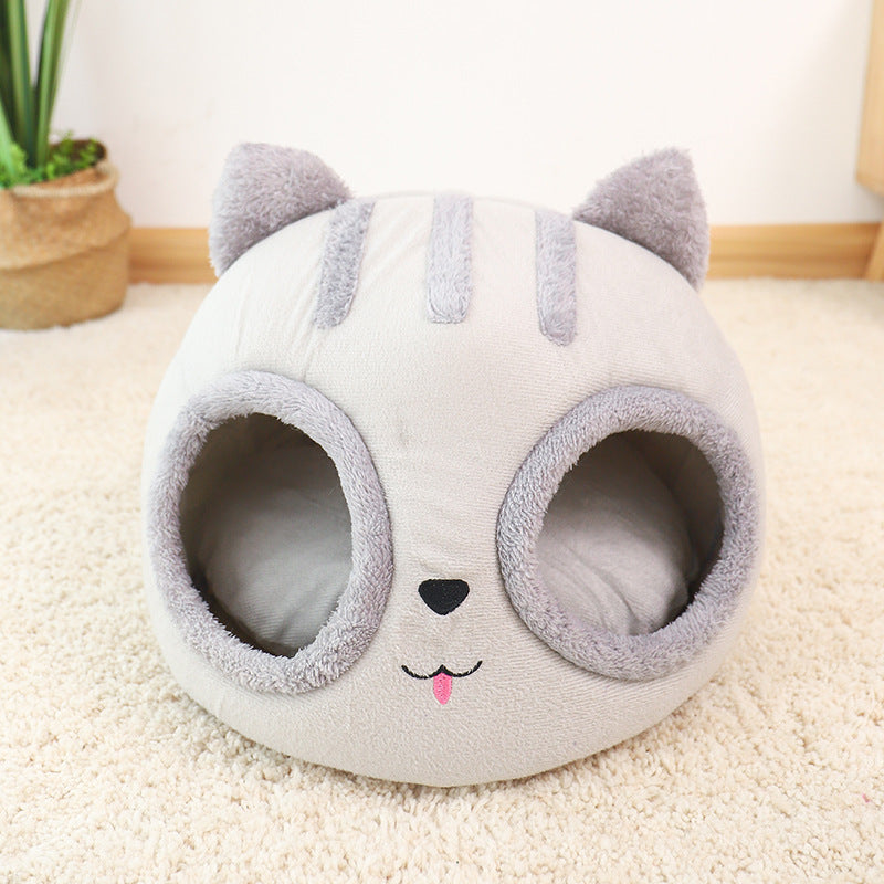 Winter Warm Pet Dog Bed Kennel Cat House Sleeping Bag Cartoon Puppy