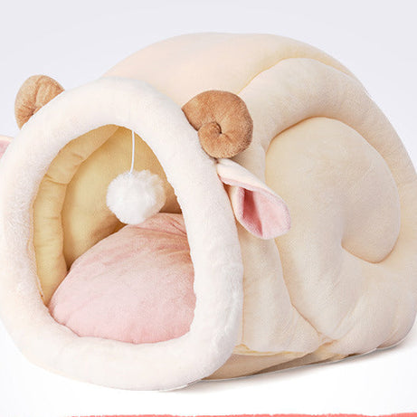 Soft Cat Bed Mat Sleeping Bag House Wicker Dog Basket