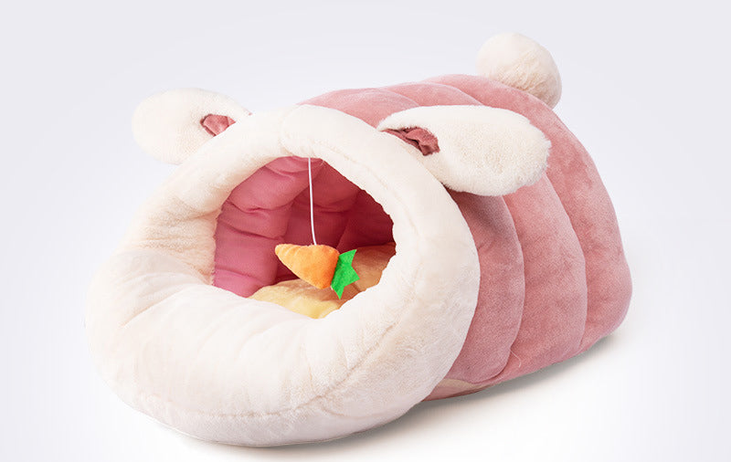 Soft Cat Bed Mat Sleeping Bag House Wicker Dog Basket