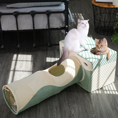 Cat Cave Litter Four Seasons Universal Tunnel Closed House Supplies