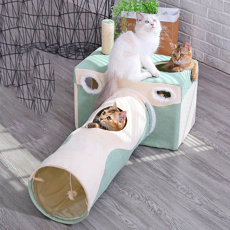 Cat Cave Litter Four Seasons Universal Tunnel Closed House Supplies