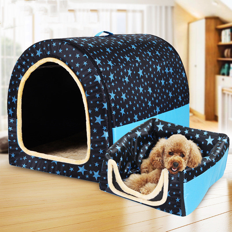 Pet Big Dog House Fully Removable And Washable Pet Kennel Cylinder