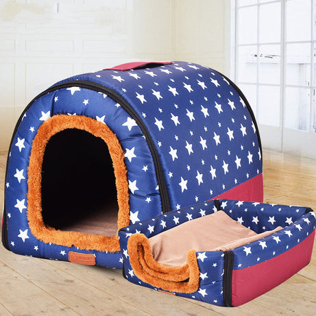 Pet Big Dog House Fully Removable And Washable Pet Kennel Cylinder
