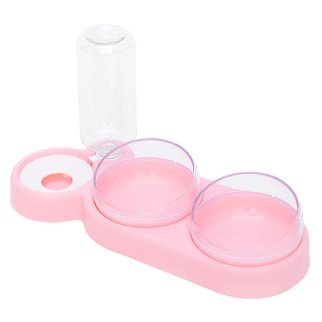 Pet Cat Bowl Automatic Feeder Dog Food With Water Fountain Double