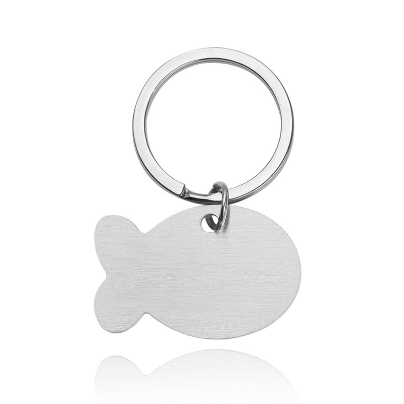 Personalized Cat Dog Pet Id Tag Keychain Engraved Pet Name